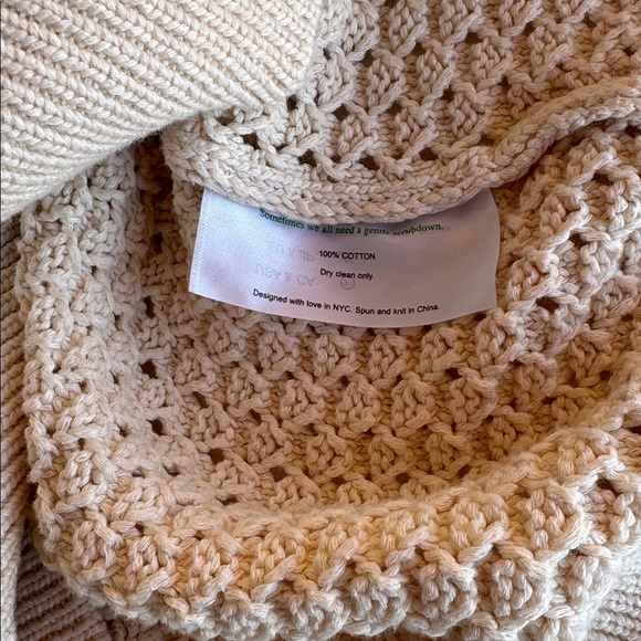 MM Lafleur pointelle Liam popcorn knit sweater, NWOT, size XL - Picture 9 of 9